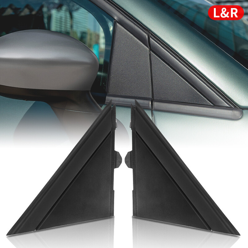 สําหรับ Fiat 500 2012-2019 1 คู่กระจกประตูฝาครอบธง Molding (Matte Black) 1SD00KX7AA/1SJ85KX7AA