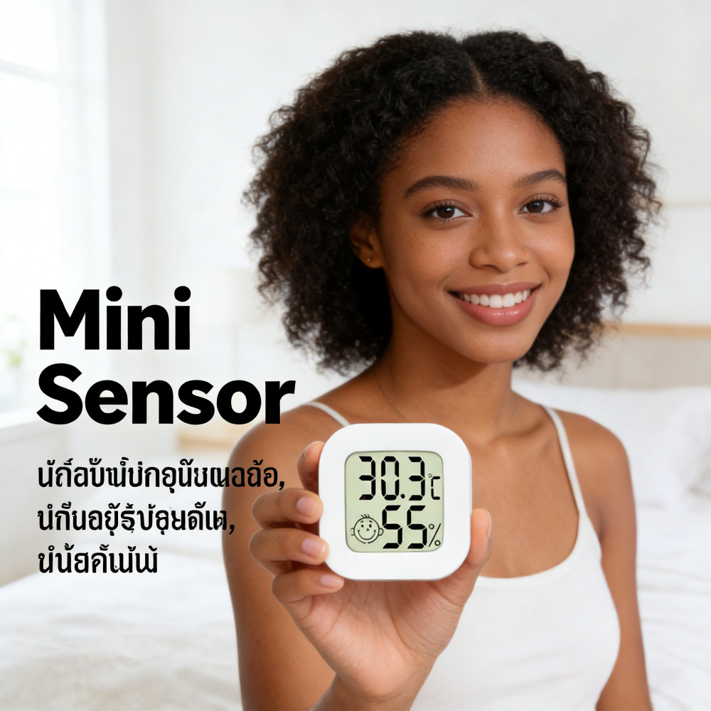 ความชื้นเครื่องวัดความชื้นเครื่องวัดดิจิตอลเครื่องวัดอุณหภูมิจอแอลซีดีMini อุณหภูมิ Sensor