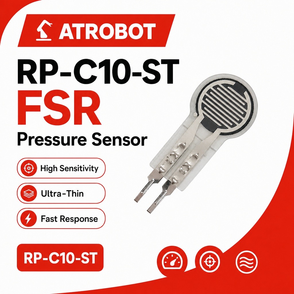 FSR Force Sensing Resistor เซ็นเซอร์วัดแรงกด แบบบาง 10-50N 0.25-0.5mm ตอบสนองเร็ว สำหรับหุ่นยนต์และ IoT