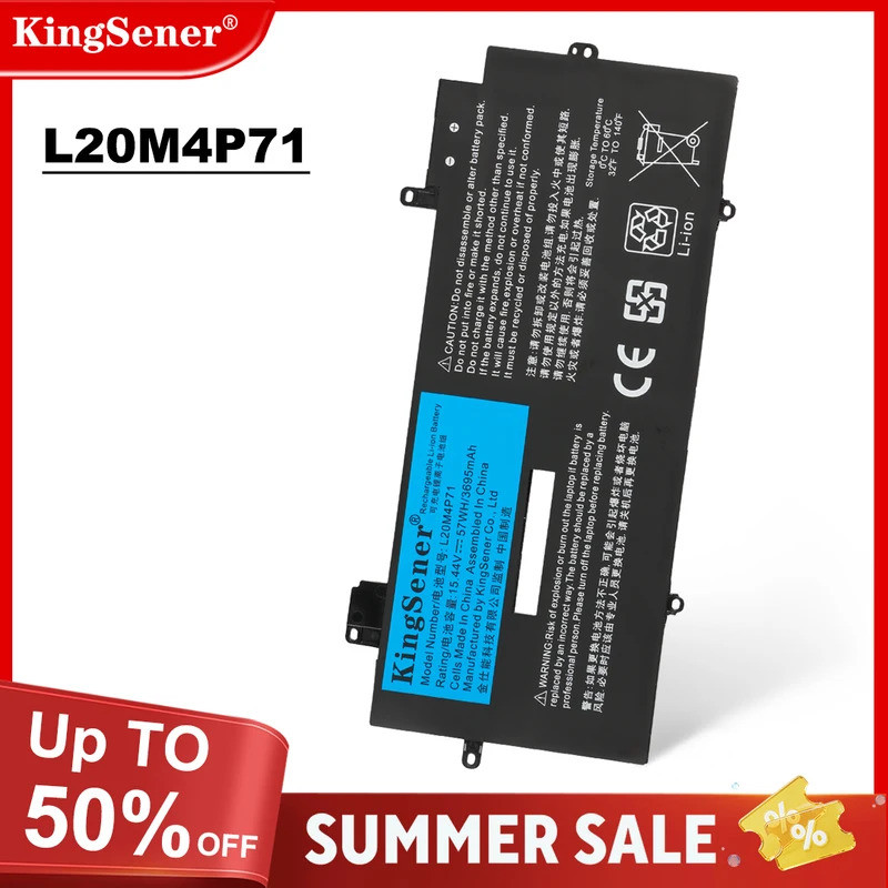 KingSener L20C4P71 L20M4P71 แบตเตอรี่สําหรับ Lenovo ThinkPad X1 Carbon Gen 9 10 X1 โยคะ 6th 7th Gen 