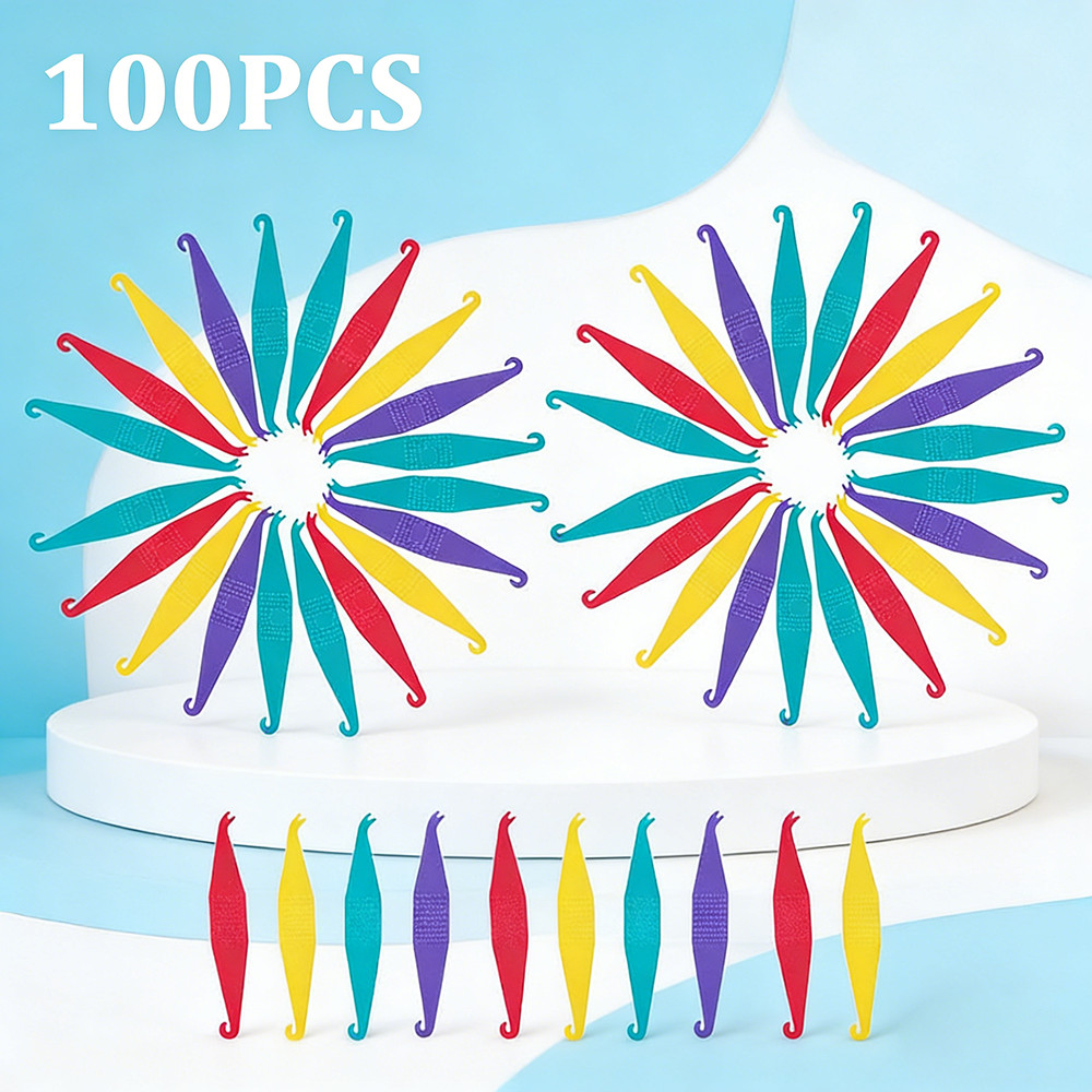 100 ชิ้น/ถุงทันตกรรมยืดหยุ่น Placer ทันตกรรม Placing Hook Ligature Ties แหวน Retractor เครื่องมือทันตกรรม