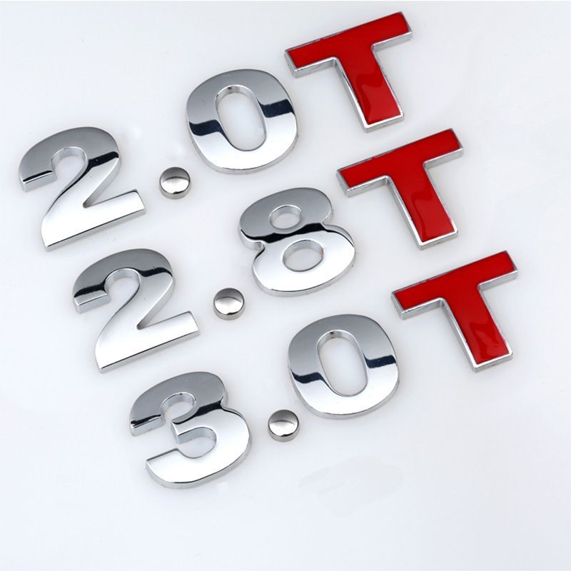 [2284 คนสรรเสริญ] เครื่องหมายการแทนที่รถ 1.4 T1.8 T2.0 T3.0 T2.0 L2.4 L3.0 L โลหะดัดแปลง Displacemen
