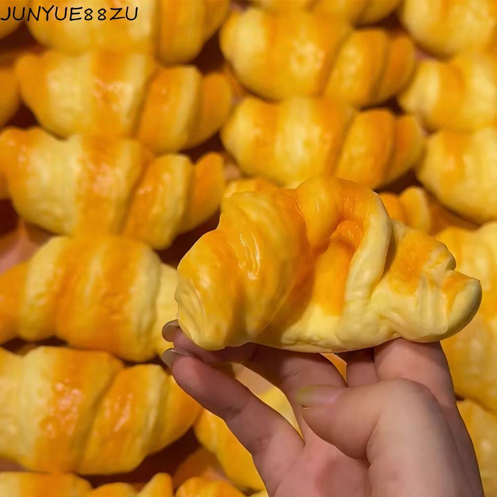 JUNYUE88ZU Sensory Fidget Ball, มือผ่อนคลายช้า Rising Croissant Squishy ของเล่น, เด็กผู้ใหญ่หยิกเหนียวหนาช้า Rebound ของเล่นสําหรับนักเรียน