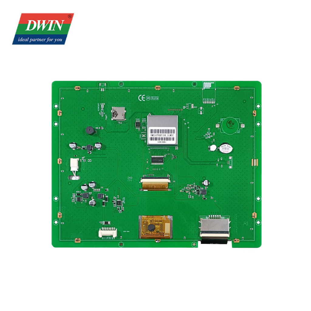 ปรับออกแบบ DWIN 10.4 นิ้ว 1024*768 HMI อัจฉริยะ Uart Tft จอแสดงผล Lcd TTL LCD หน้าจอสัมผัสพร้อมบอร์ด