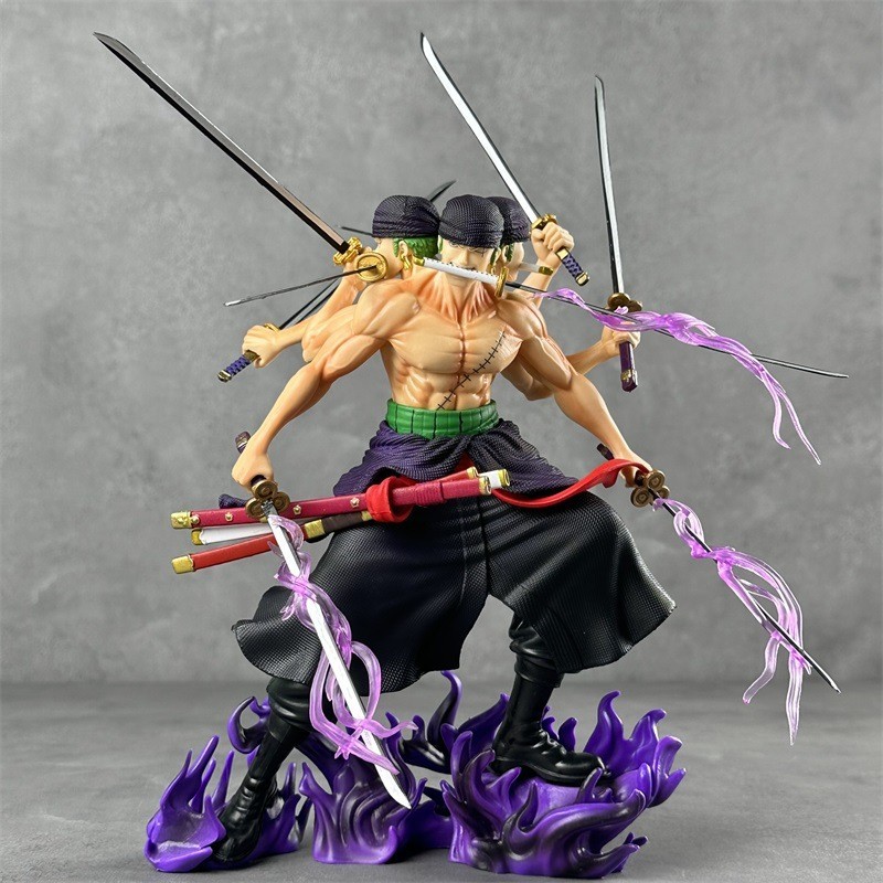 Combat Nine Swords Flow Zoro รูป Asura สามหัวหกแขน Yan Mo Zoro อะนิเมะเครื่องประดับ