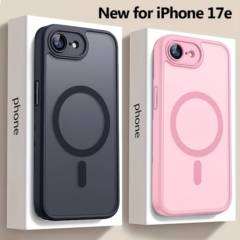 Magnetic Matte Translucent Armorกันกระแทกเคสโทรศัพท์เหมาะสําหรับiPhone 17 16 15 14 13 12 11 Pro Max Plusชาร์จไร้สายDrop-Proofฝาครอบป้องกัน