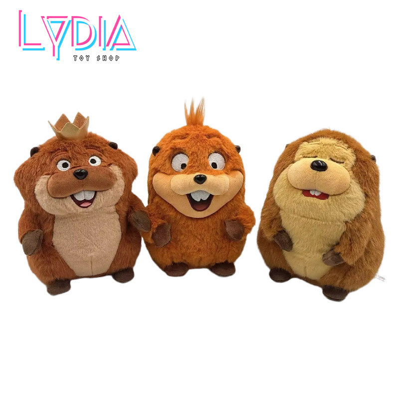 Hoppers King George Mabel Beaver ก้อนของเล่นตุ๊กตาตุ๊กตาสัตว์ภาพยนตร์ตัวอักษรตุ๊กตาเด็กของขวัญ