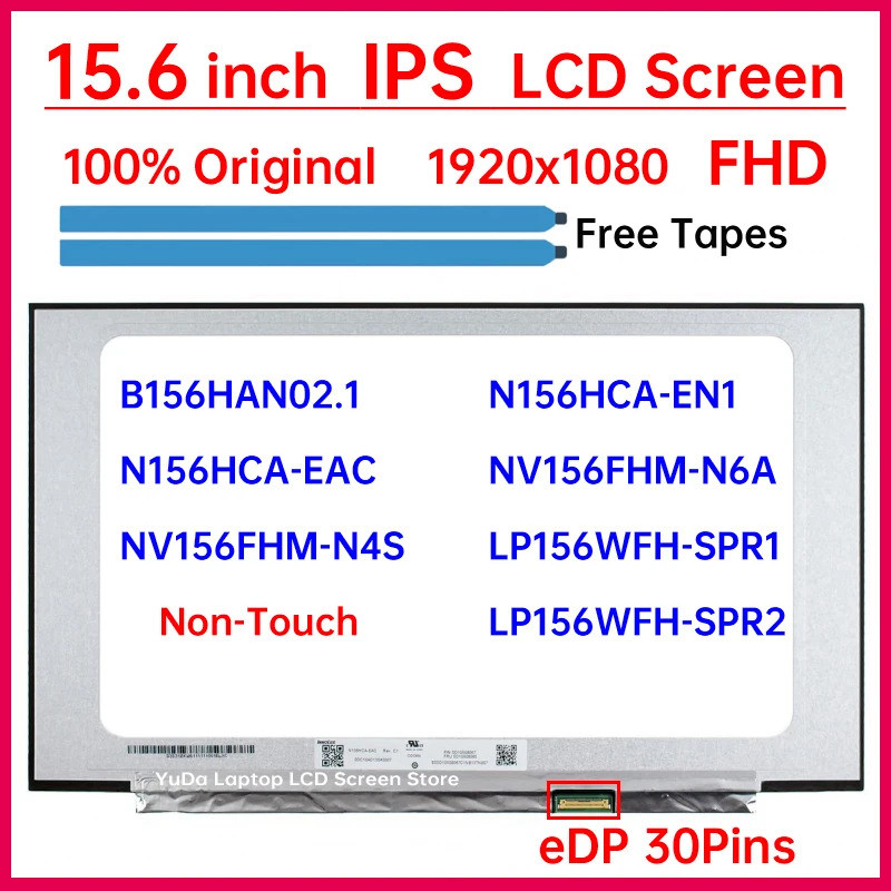 15.6 "หน้าจอ LCD N156HCA-EAC NV156FHM-N6A LP156WFH-SPR1 สําหรับ Lenovo ThinkPad T15p P15v Gen 2 Gen 