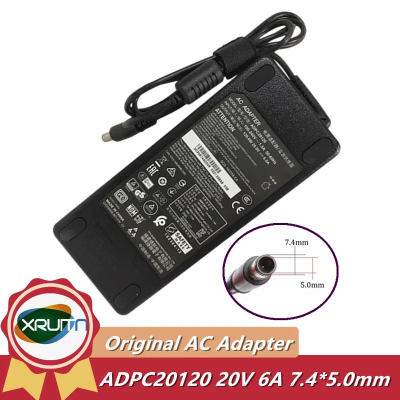 Original ADPC20120 20V 6A 120W อะแดปเตอร์ไฟ AC สําหรับ AOC AG322QC4 โค้ง Monitor BENQ EX3203R EX3501