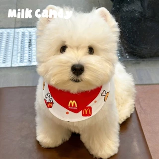 น่ารัก McDonalds สไตล์สัตว์เลี้ยง Bib สําหรับแมวสุนัขปรับสัตว์เลี้ยงน่ารักคอสวม Bowtie Bib คออุปกรณ์เสริมสําหรับสัตว์เลี้ยงขนาดกลางขนาดเล็กทุกวันสวมใส่และการถ่ายภาพ