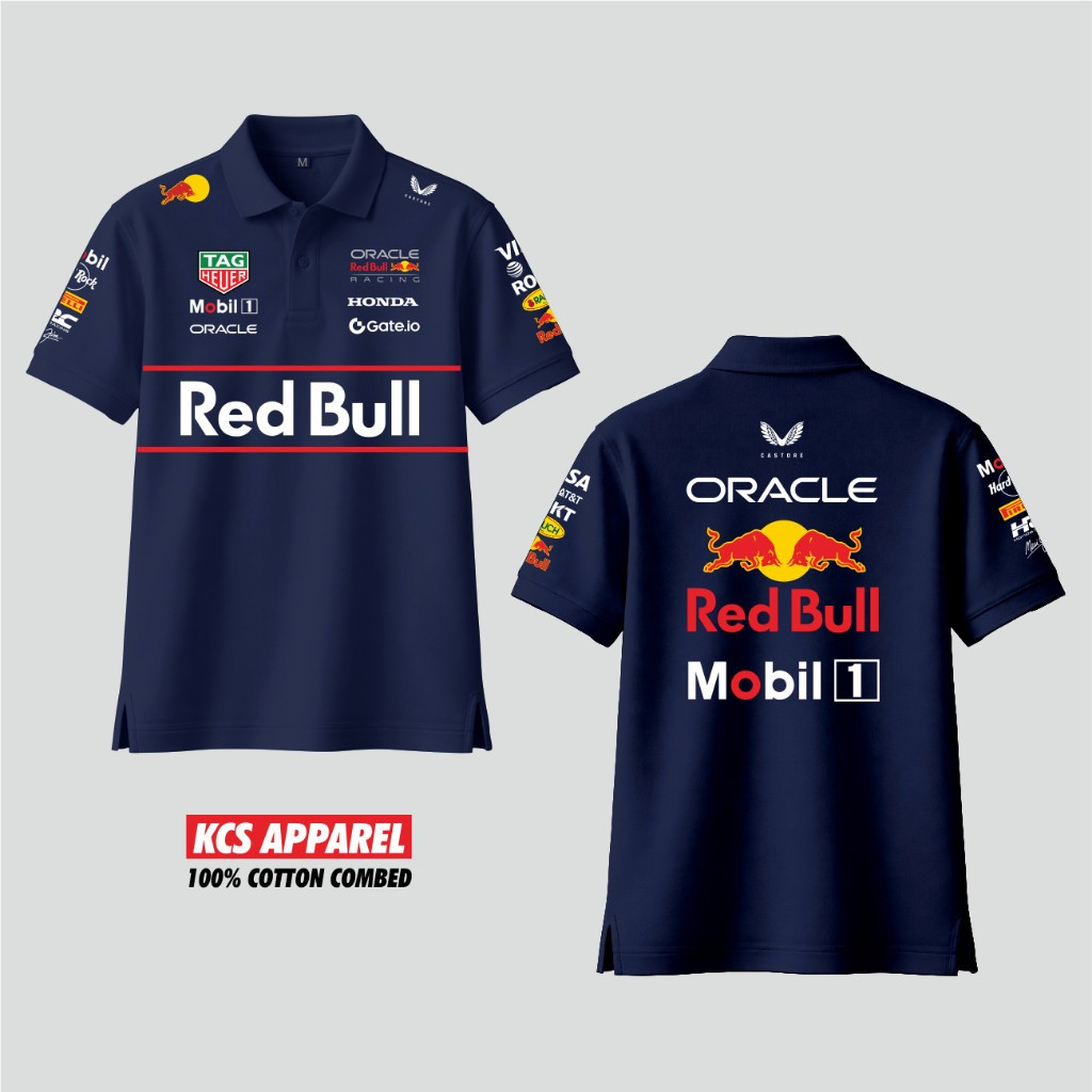 codเสื้อโปโล f1 redbull Max Verstappen เสื้อโปโลสูตร 1 ผ้าฝ้ายพรีเมี่ยม kcs เครื่องแต่งกายs-5xl