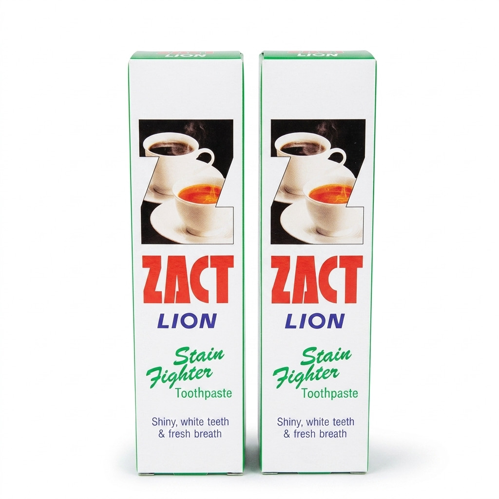 (แพคคู่ 160กรัม+160กรัม) ZACT แซคท์ ยาสีฟันแซคท์ ยาสีฟันสำหรับคนดื่มชาและดื่มกาแฟ