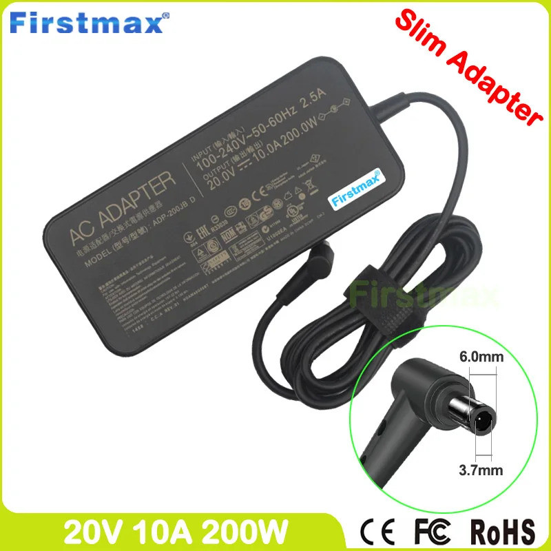 อะแดปเตอร์แล็ปท็อป 20V 10A 200W สําหรับ Asus charger ROG Strix G17 G713IC G713IE G513QC G513QE G713Q