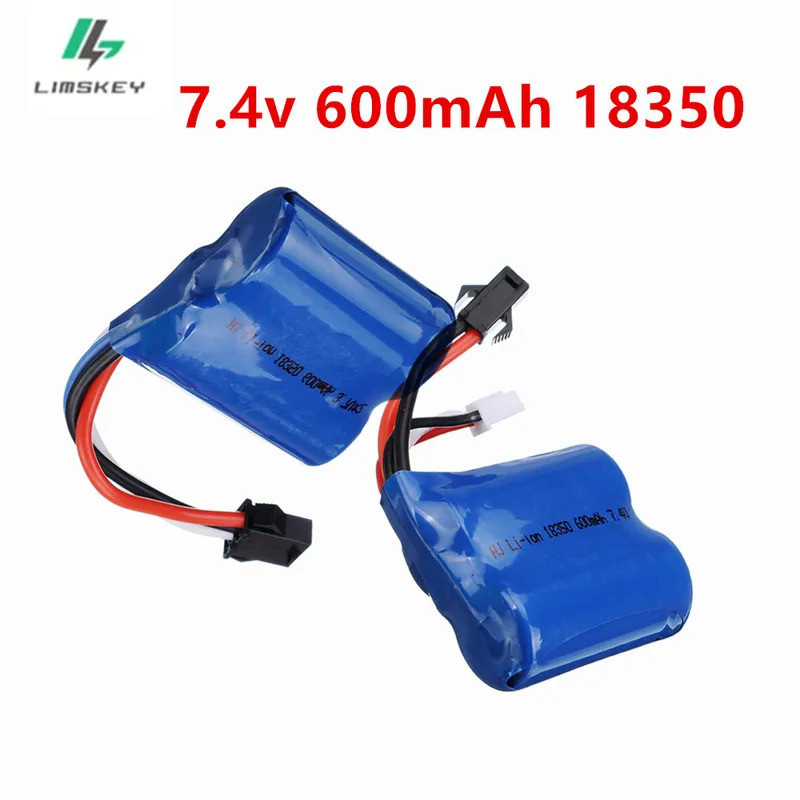 18350 Li-ion 7.4V 600mah แบตเตอรี่และ USB Chager สําหรับ H100,H102,S1,S2,S3,S4,S5, RC Racing เรือแบต