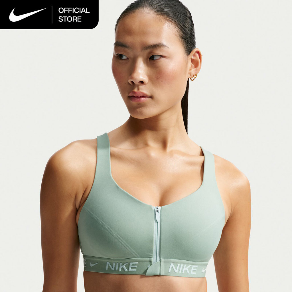 Nike Women's Indy High Support Padded Front-Zip Bra - Steam [HQ2752-006]