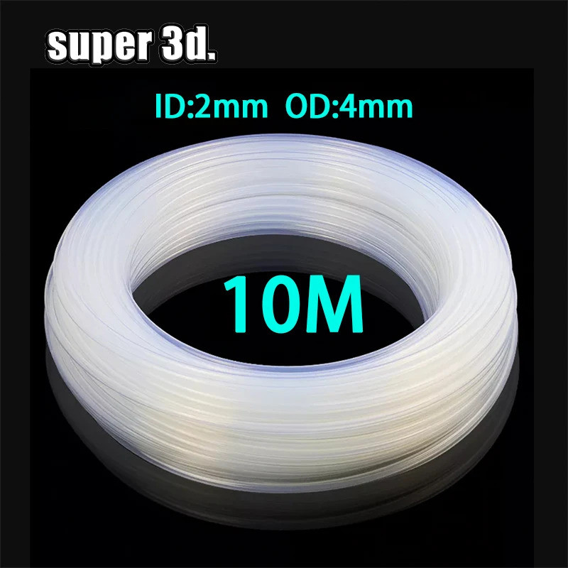 10m PTFE Tube Clear PiPe PFA ID 2 มม.OD 4 มม.สําหรับ V5/V6 1.75 มม.Bowden Extruder J-head hotend คอ 