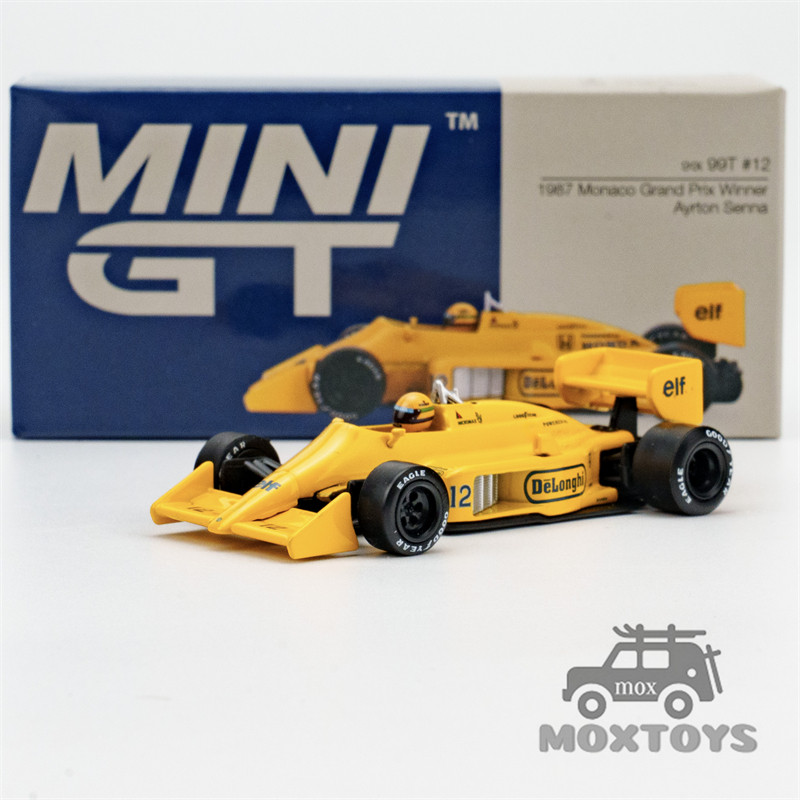 MINI GT 1:64 99T #12 Ayrton Senna 1987 Monaco Grand Prix Winner รถโมเดลเหล็ก