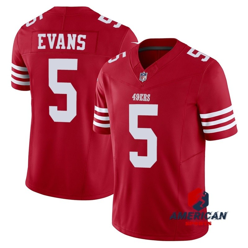 เสื้อฟุตบอลอเมริกันผู้ชาย San Francisco 49ers Mike Evans 2025-26 Red Limited