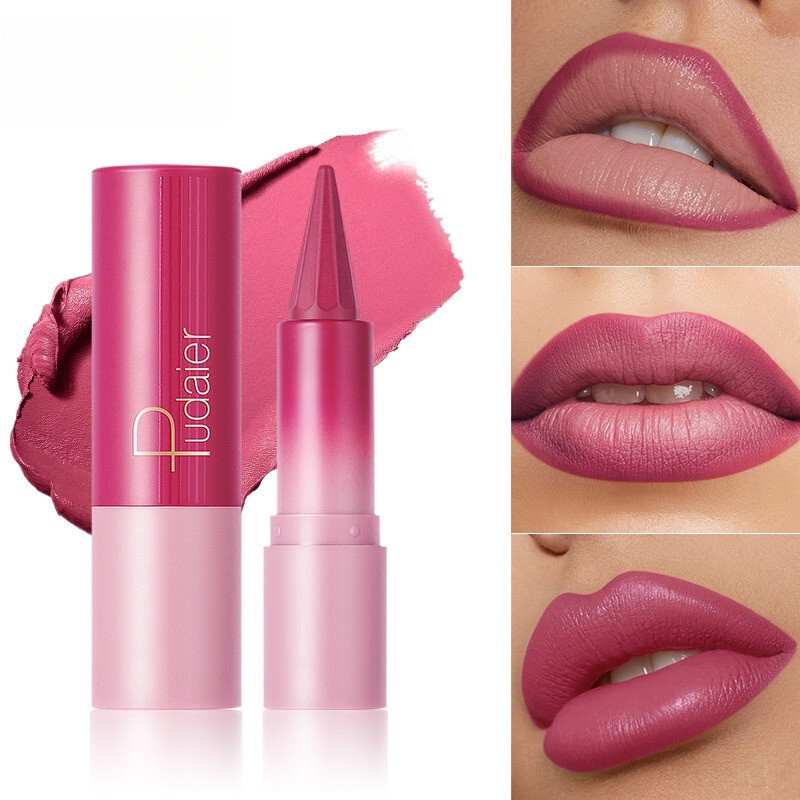 ทีพี店✨Matte Liquid Lip Liner ปากกา 2.7g Dual Ended ลิปสติก 2 in 1 กันน้ําติดทนนานที่แม่นยํา Sharp Ti