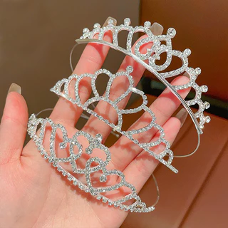 ไทยพร้อมส่ง‼️ใส่ได้ทั้งเด็กและผู้ใหญ่ มงกุฎเพชร ที่คาดผม มงกุฎ เจ้าหญิง เครื่องประดับ มงกุฎเด็ก สำหรับผู้หญิง แต่งงานH73