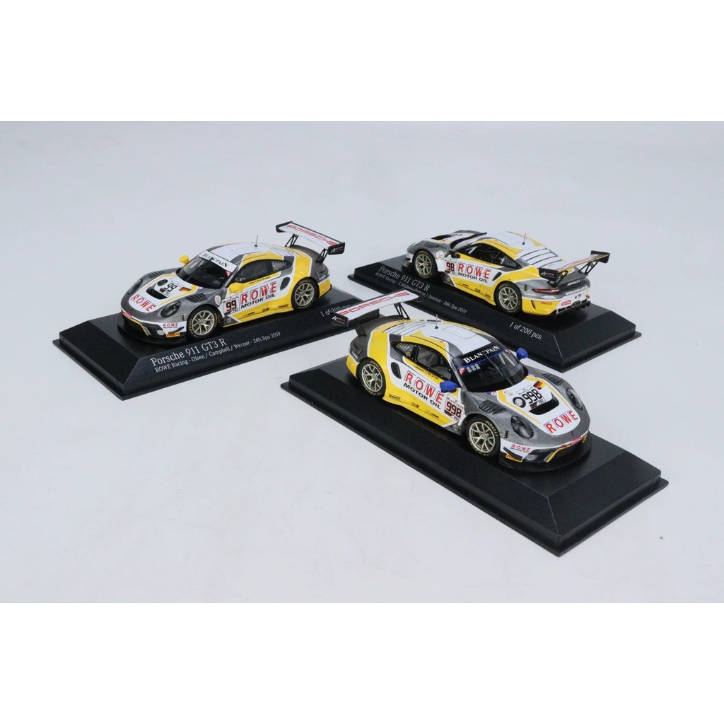 [สต๊อกพร้อม 1 ชุด] Ready Stock MINICHAMPS/Mini Cut 1: 43 Porsche 911 GT3 R (991.2) -Rol RACING Car-2
