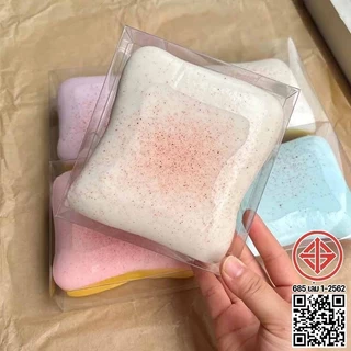 พร้อมส่ง สกุชชี่ ของเล่นบีบ Squishy ขนมปังเหนียวที่เพิ่มขึ้นช้า ไม่เหนียวติดมือ คลายเครียด