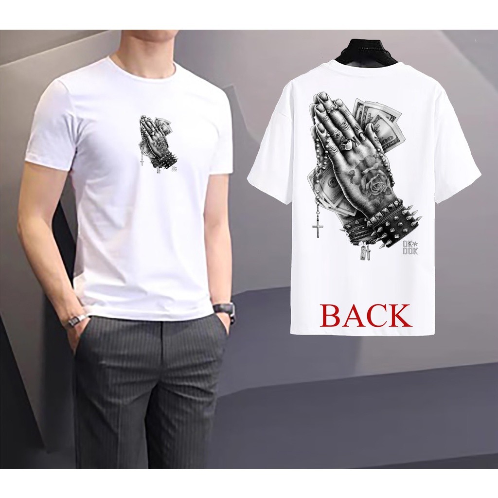เสื้อยืด BLESSED และ KING DRIFIT TOPS UNISEX KOREAN FASHION