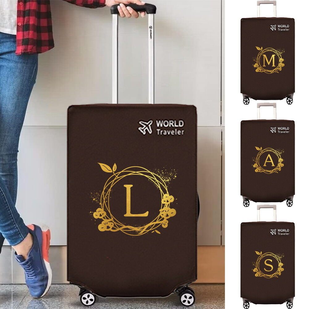 Brown Suitcase Cover Dust-proof Suitcase Protector  Luggage Cover 20-30Inch Non-woven Luggage Cover