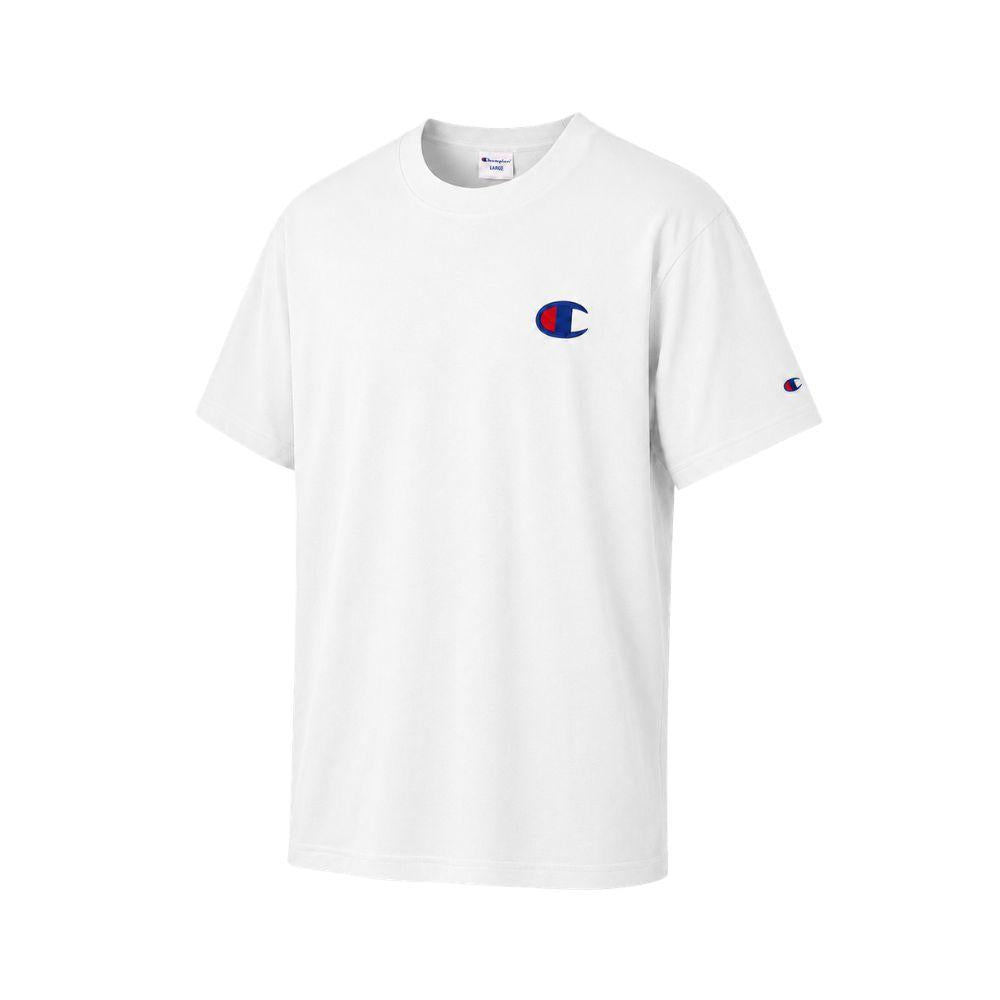 CHAMPION ESSENTIAL TEE CHAMPION C LOGO Men เสื้อยืดแขนสั้น ทรงพอดีตัวผู้ชาย Regular Fit