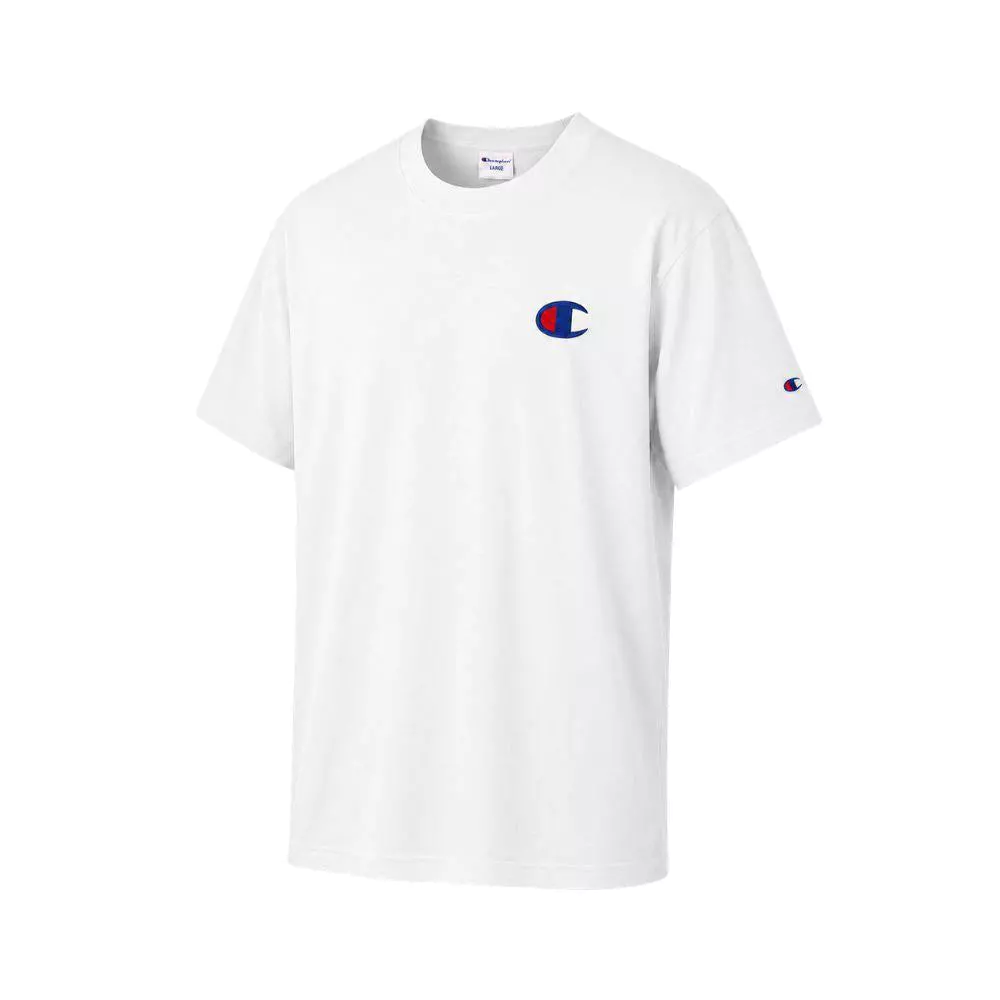 CHAMPION ESSENTIAL TEE CHAMPION C LOGO Men เสื้อยืดแขนสั้น ทรงพอดีตัวผู้ชาย Regular Fit