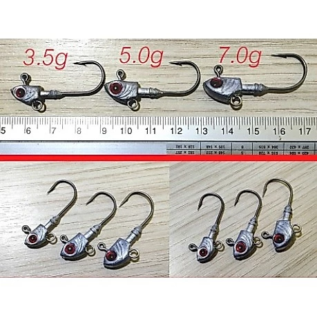 [คนตกปลา]หัวจิ๊กปลายาง เกี่ยวหนอนเหยื่อยาง ตีเหยื่อปลอม ขนาด 3.5g 5.0g 7.0g 10.0g 14.0g 20.0g กรัม จัดราคาพิเศษ..