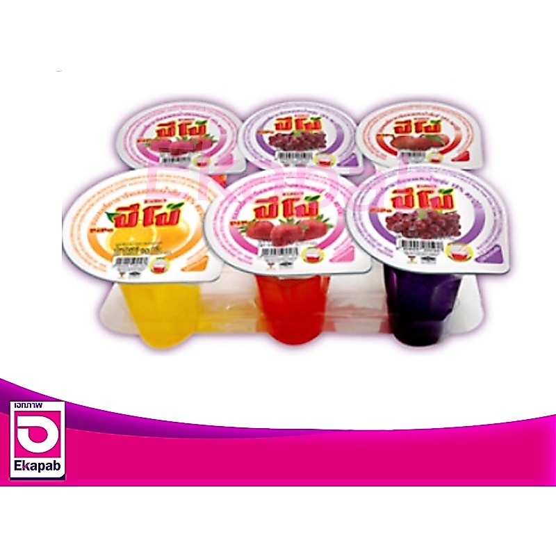 พร้อมส่ง ปีโป้เยลลี่ แบบถ้วย ขนาด 90กรัม x 6 ถ้วย