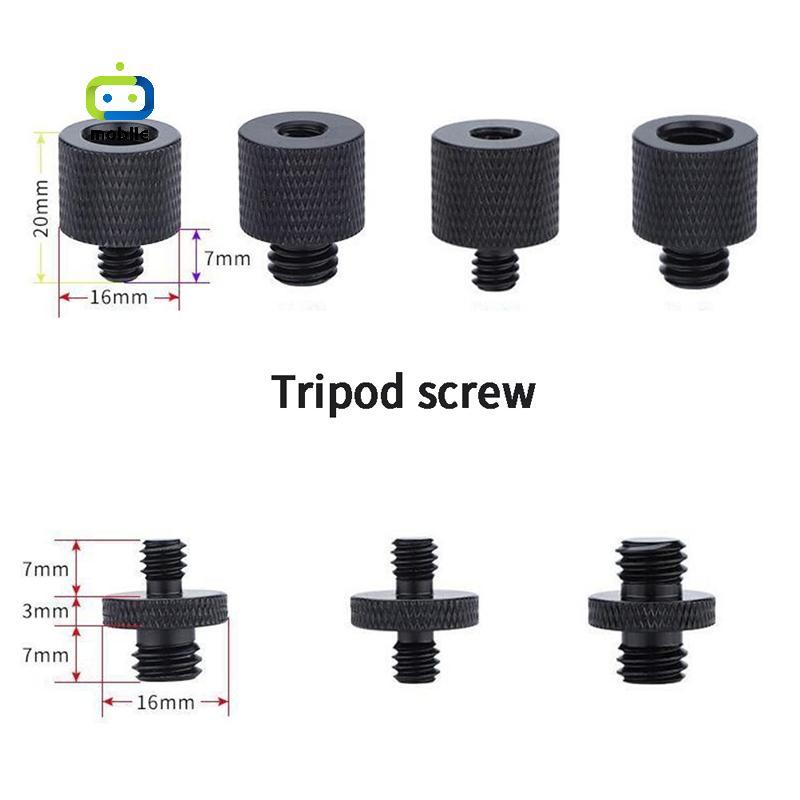 [อาจดี] 3/8" ถึง 1/4" ชายกับหญิงเกลียวสกรูเมาอะแดปเตอร์แผ่นขาตั้งกล้องสกรูเมา