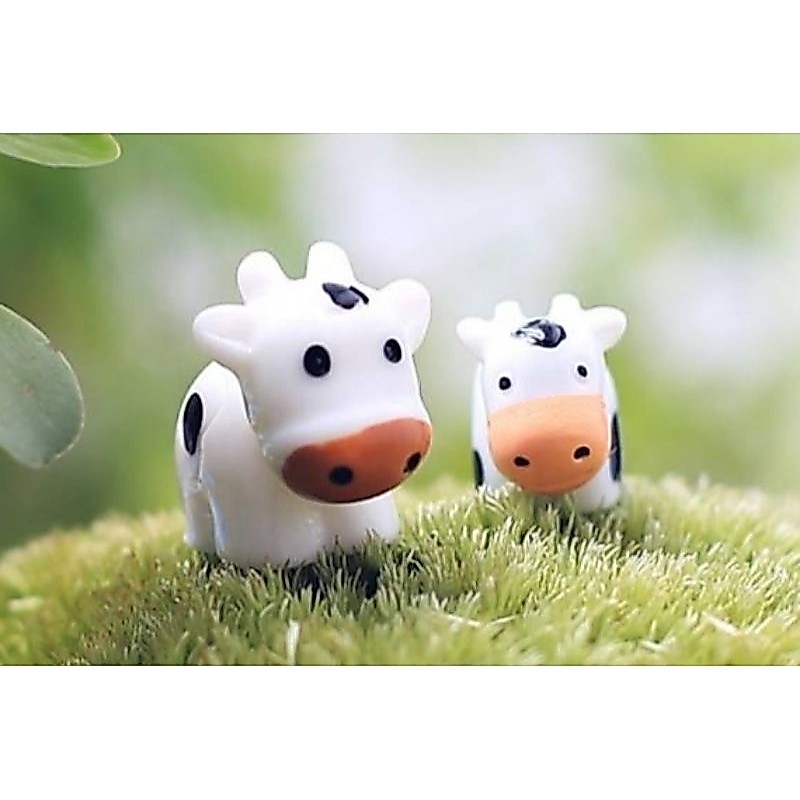 วัวแม่ลูก ตุ๊กตาแต่งสวนจิ๋ว สวนถาด ขนาดเล็ก