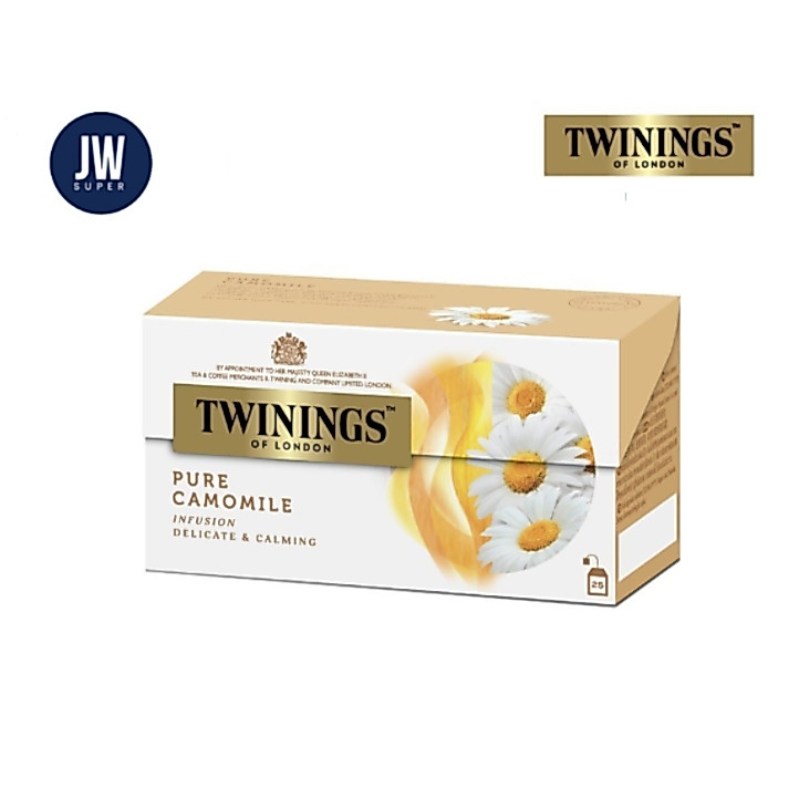 ทไวนิงส์ เครื่องดื่ม เพียว คาโมมายล์ ชนิดซอง 1 กรัม แพ็ค 25 ซอง **กล่องขาว**Twinings Pure Camomile 1 g. Pack 25 Tea Bags