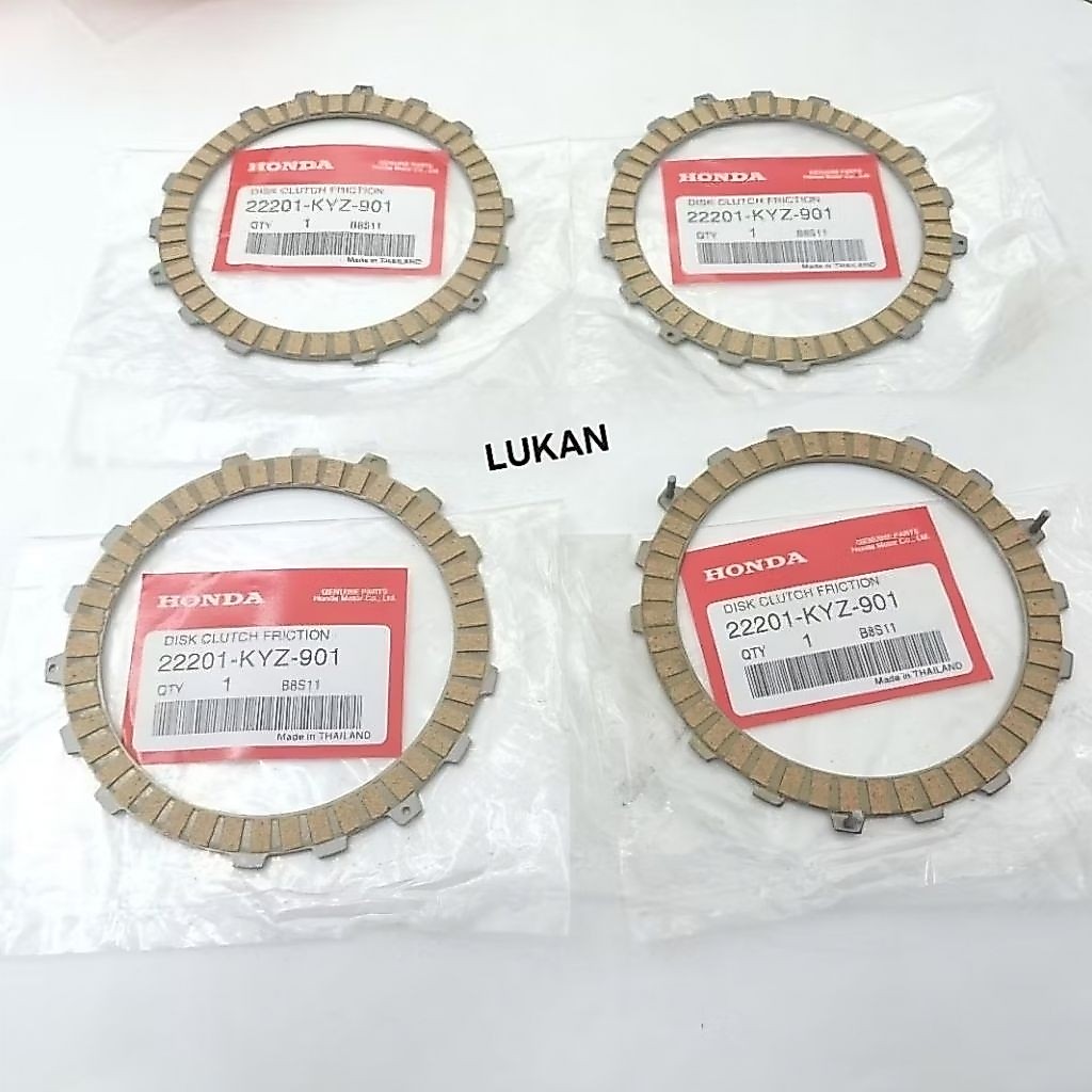 ชุดใบคลัช 4 ใบ คลัช FUTURE FAT, LED, WAVE 125... แท้ Honda 22201-KYZ-901