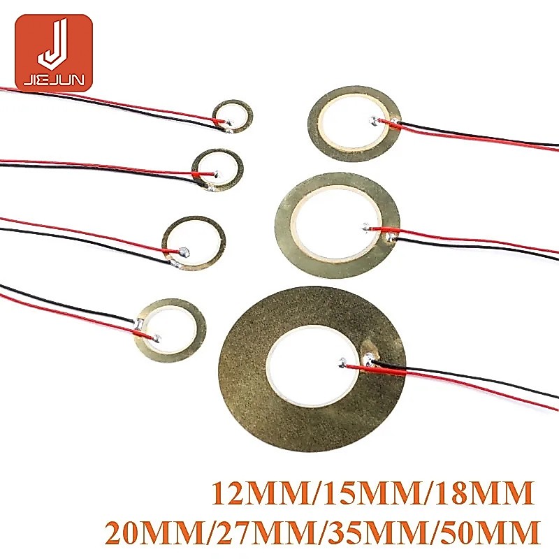 10pcs buzzer ตรง 12 mm/15mm/18mm/20mm/27mm/35mm/50mmลวดทองแดง piezoelectric buzzer