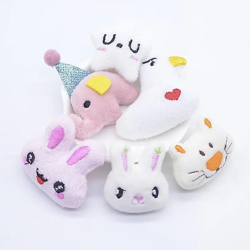 10 ชิ้นผ้าฝ้ายที่เต็มไปด้วย Plush Star กระต่ายเสือช้าง Swan Appliques สําหรับเสื้อผ้าหมวกกางเกงขายาวอุปกรณ์เย็บผ้า DIY Headwear Decor