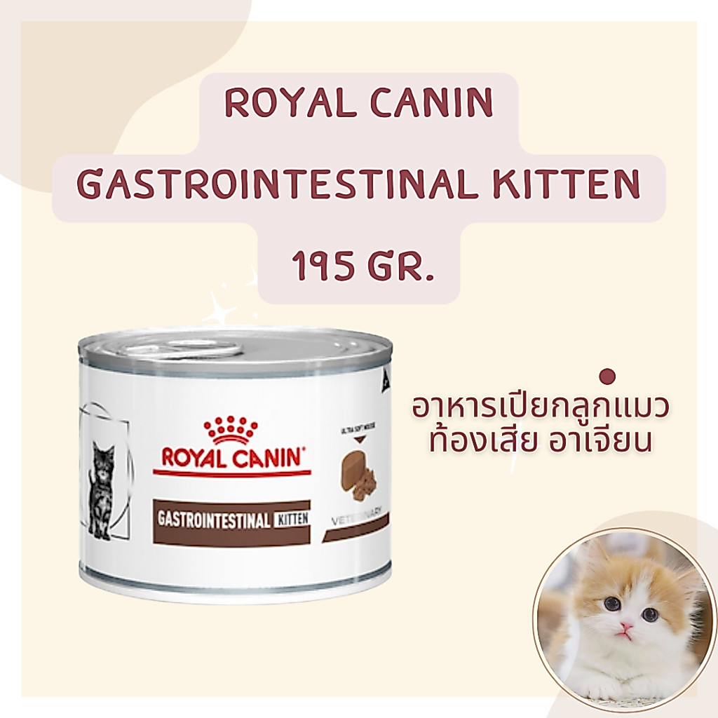 Royal canin Gastrointestinal Kitten อาหารสูตรสำหรับลูกแมวประกอบการรักษาโรคทางเดินอาหารชนิดเม็ด ท้องเสีย อาเจียน ขนาด400g