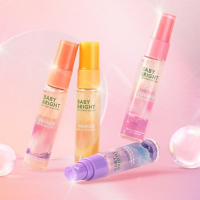 Baby Bright สเปรย์น้ำหอม【วิ้งค์ชิมเมอร์】ผิวผมฉ่ำโกลว์ Shimmer Body & Hair Mist 20ml