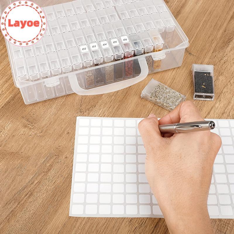 Layoe กล่องเก็บพลาสติก DIY ลูกปัด Charms เครื่องประดับอุปกรณ์เสริมกล่องโปร่งใสสี่เหลี่ยมลูกปัด Organizer TH