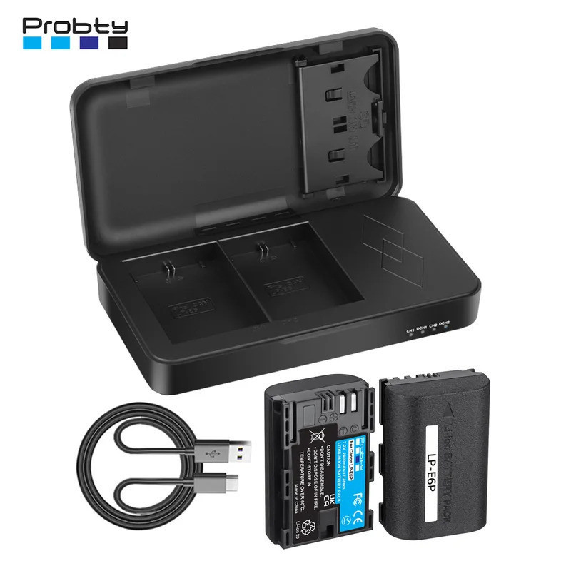 LP-E6P lp e6p LP-E6NH แบตเตอรี่ 2400mAh + แบตเตอรี่สําหรับ Canon EOS R R5 R5 II R6 R6 II R7 5D II II