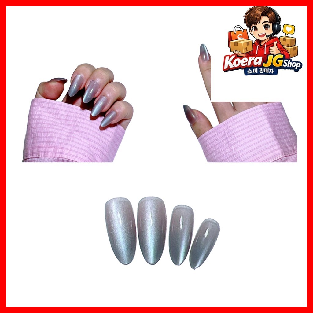 [moodroall] Self Nail Magnetic Gel Nail Tips 30 ชิ้น 010 Sky River / Korean Nail Tips / Magnetic Gel