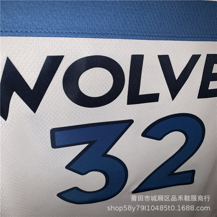 จัดส่งในวันเดียวกัน!!New n Jersey Forest Wolves 22 Wikins 32 Downs Retro Rose Hot Press ชุดบาสเก็ตบอ