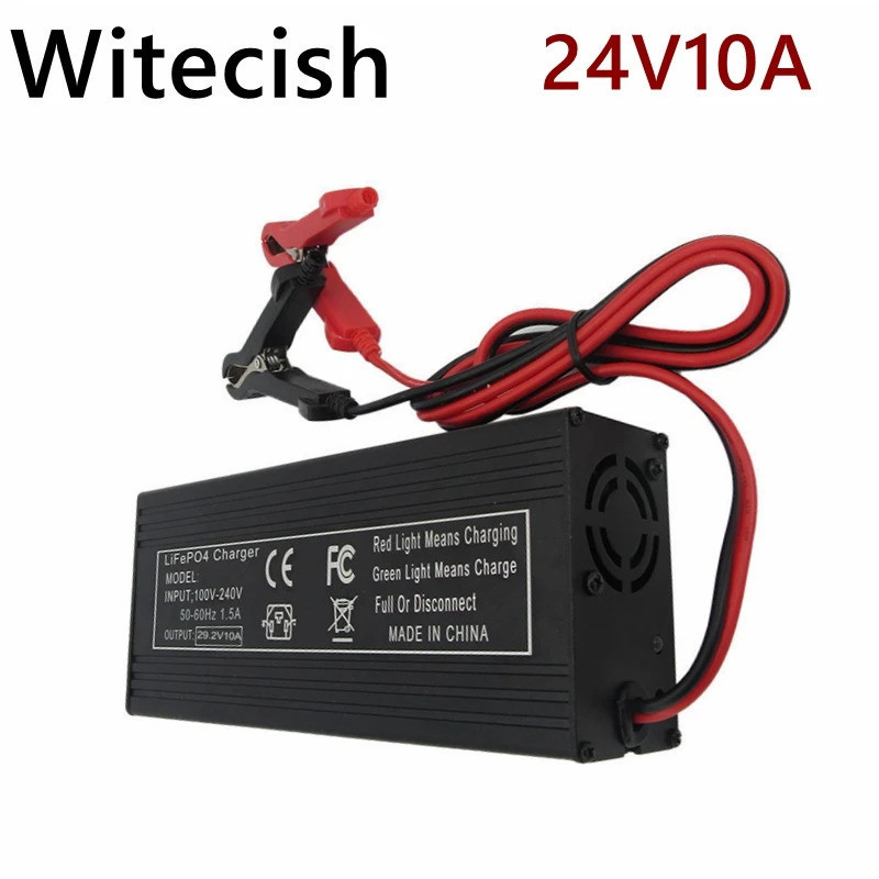 24V 10A LiFePO4 แบตเตอรี่ Fast Charger สําหรับ 8S 24V 25.6 29.2V 10A โวลต์ LFP RV เหล็กฟอสเฟต Charge