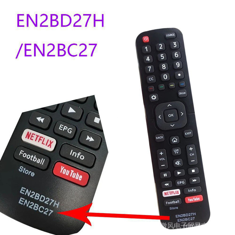 Dévant Hisense สมาร์ททีวีรีโมทคอนโทรล EN2BC27 EN2BC27D สําหรับ Hisense LCD TV รีโมทคอนโทรล Fernbedie