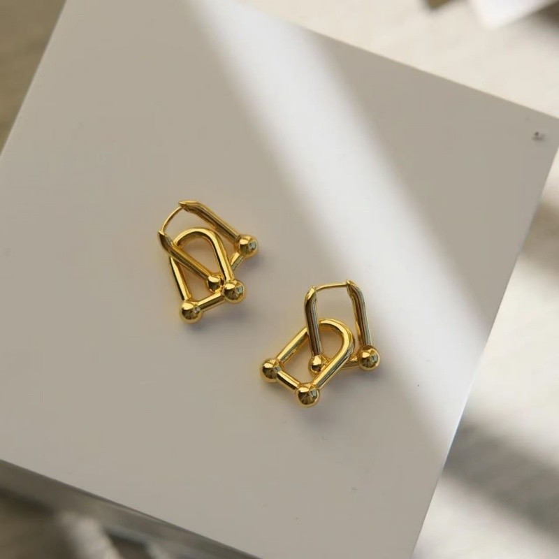 Minimalist Double สี่เหลี่ยมผืนผ้า Interlocking Hoop รูปที่ 4