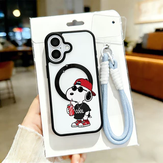 เคสไอโฟน เคส iphone ✨ Snoopy สนูปี้ เคสแม่เหล็ก ผิวด้าน กันกระแทก iPhone 11 12 13 14 15 16 17 HHMSCX24