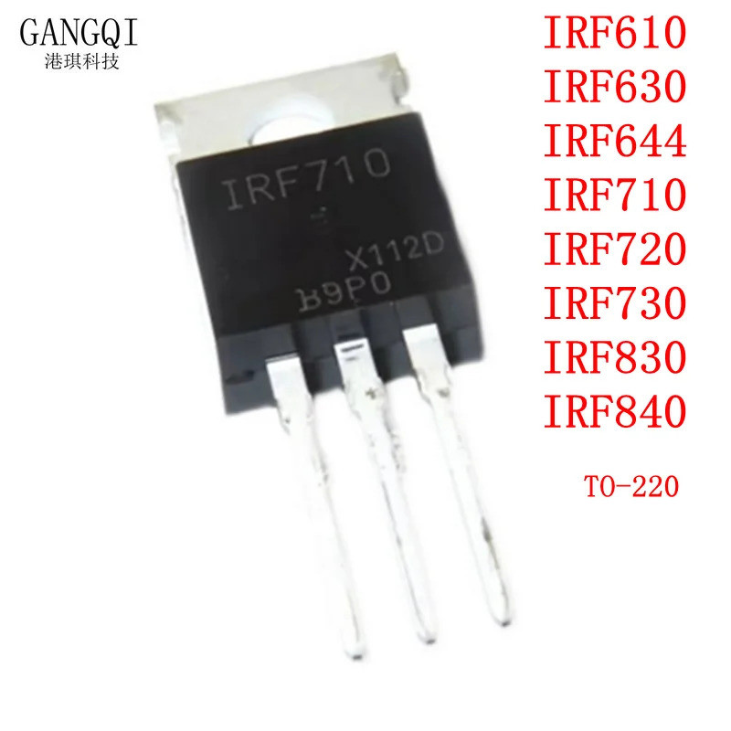 10PCS IRF610 IRF630 IRF644 IRF710 IRF720 IRF730 IRF830 IRF840 ทรานซิสเตอร์ TO-220 TO220 IRF610PBF IR