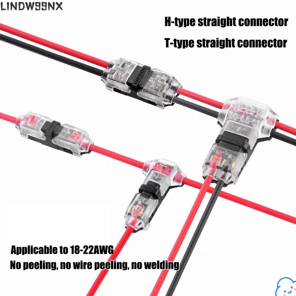 LINDW99NX 1 ชิ้นสายไฟ Crimp,การเชื่อมต่อสายเคเบิล Strip ตัวเชื่อมต่อรถ Pluggable Wire Connector, 2Pi